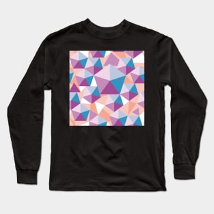 Flowing polychrome pentagons blue Long Sleeve T-Shirt